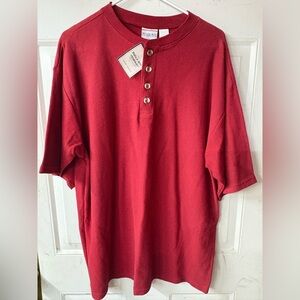Bugle Boy Red Casual Button Down Shirt Relaxed Fit